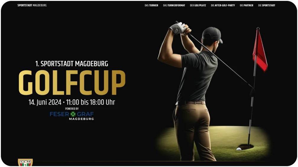 Website Golfcup Magdeburg