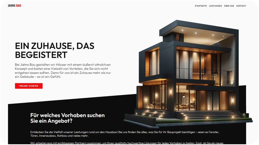 Website Jahns Bau